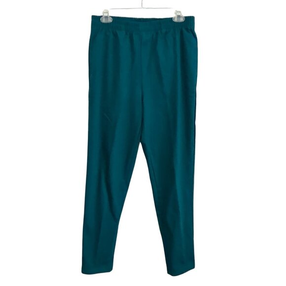 BonWorth Stretch Green Straight Leg Elastic Waist Womens Pants Size S - Picture 1 of 8